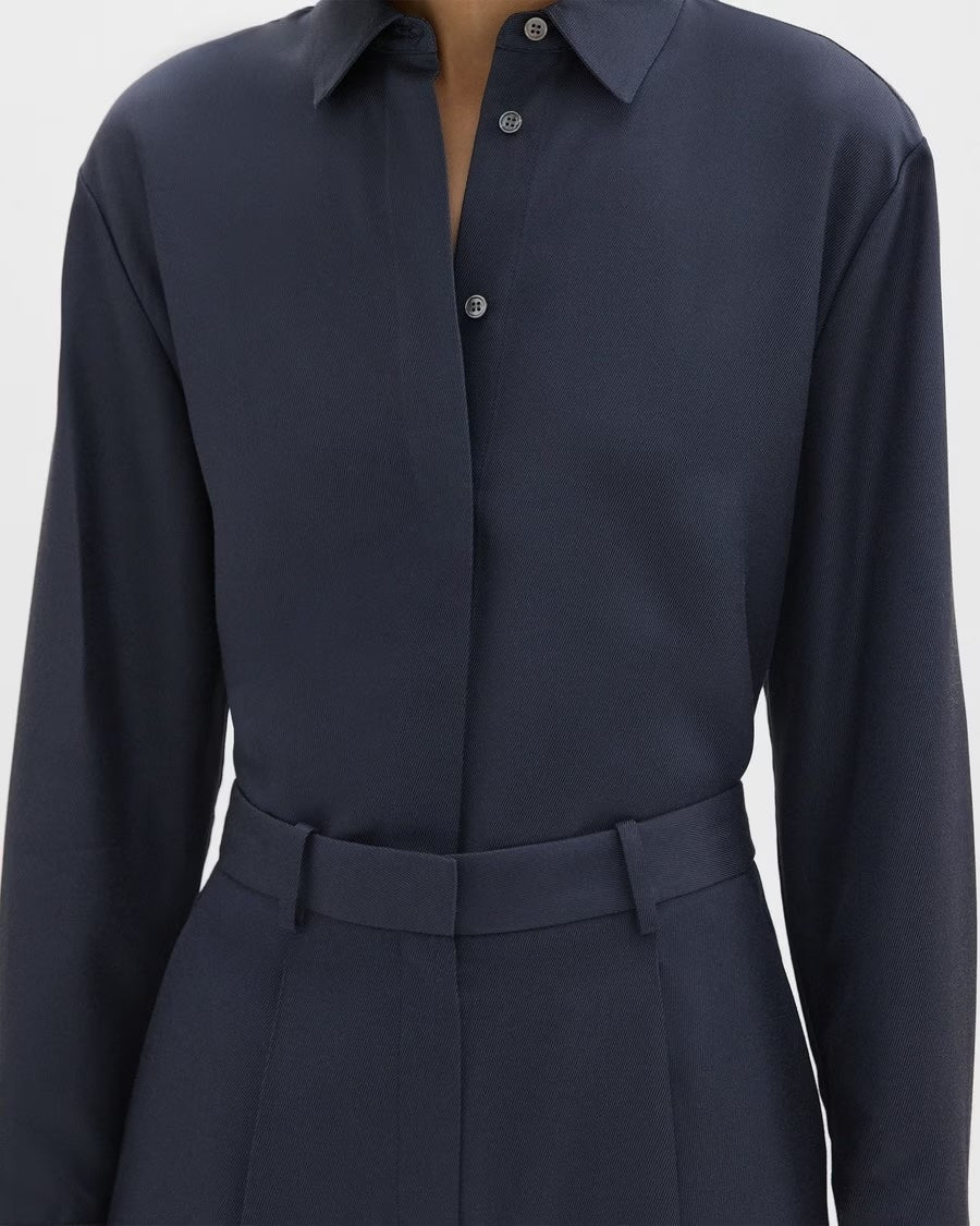 Classic Menswear Shirt in Viscose Twill