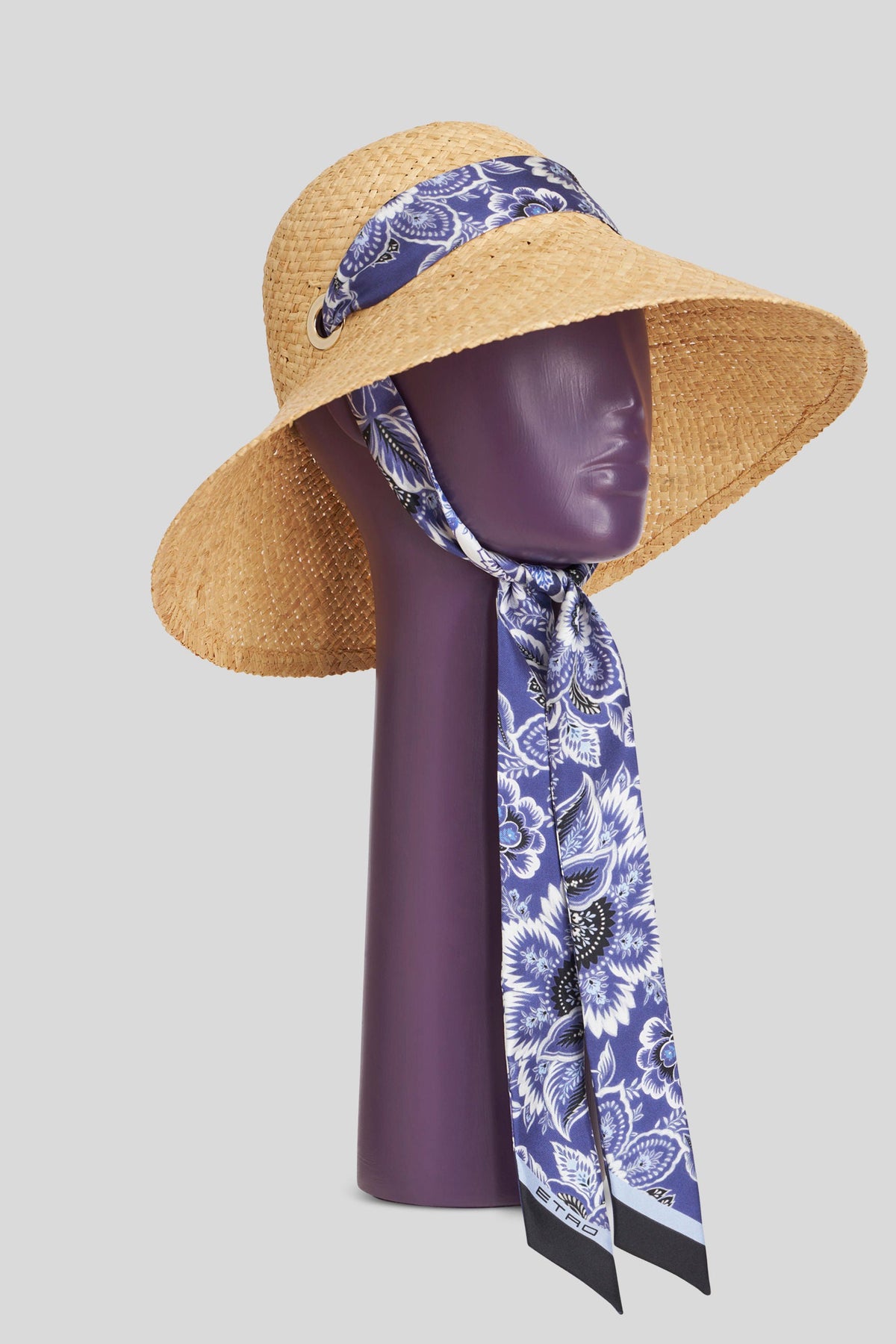 Summer Hat with Silk Tie