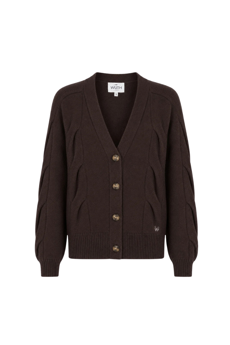 Brown Cable Cardigan