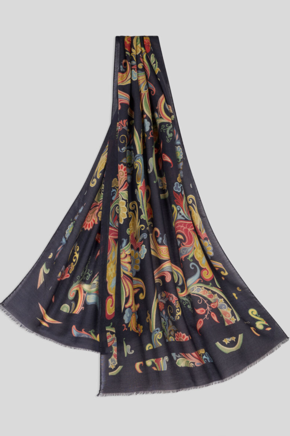 Printed Cashmere and Silk Scarf