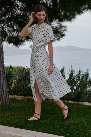 Midi Dress with Dots