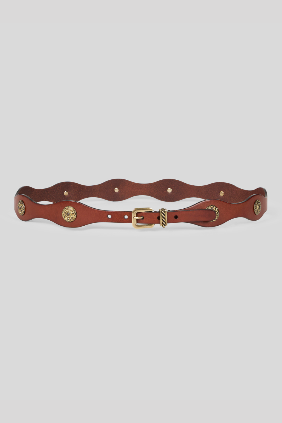 Decorative Leather Belt with Stud Detail