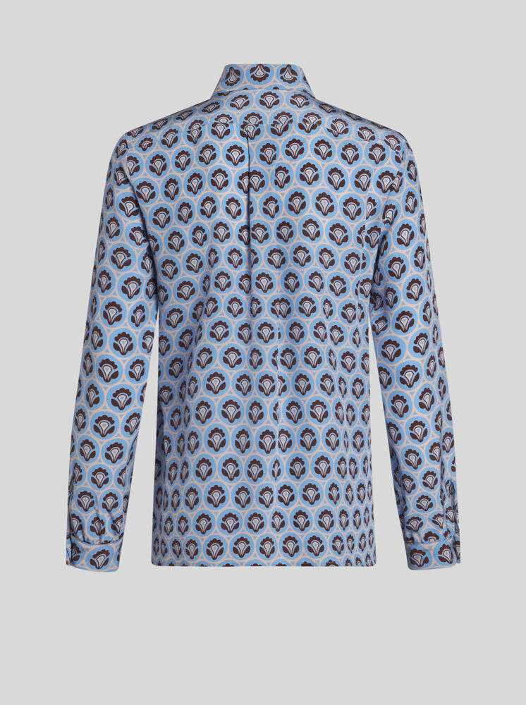 Blouse in printed Silk