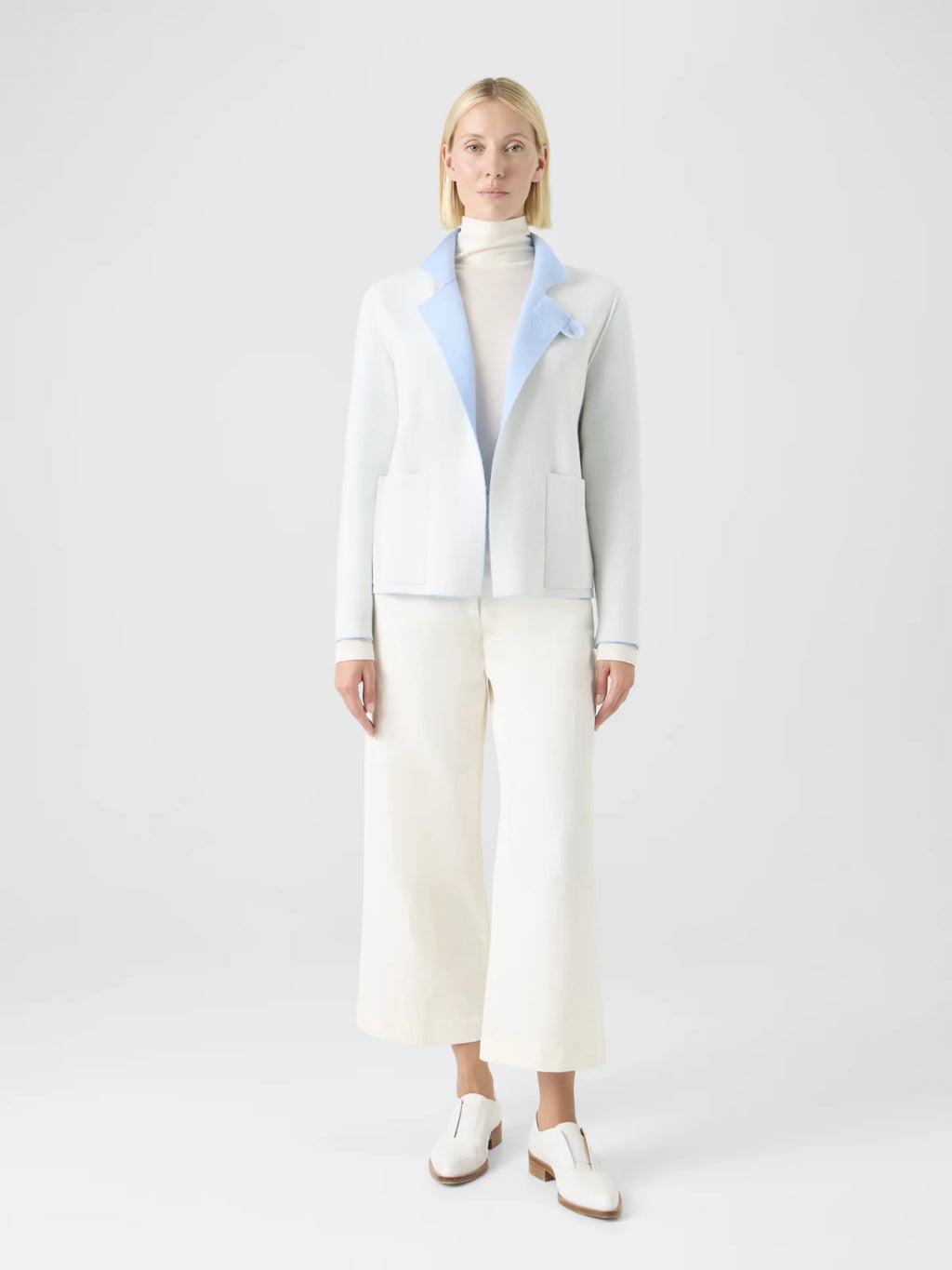 Reversible Cashmere Double-Face Knit Jacket