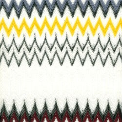 Wide-leg Pants made of Cotton and Viscose with a Zigzag Pattern