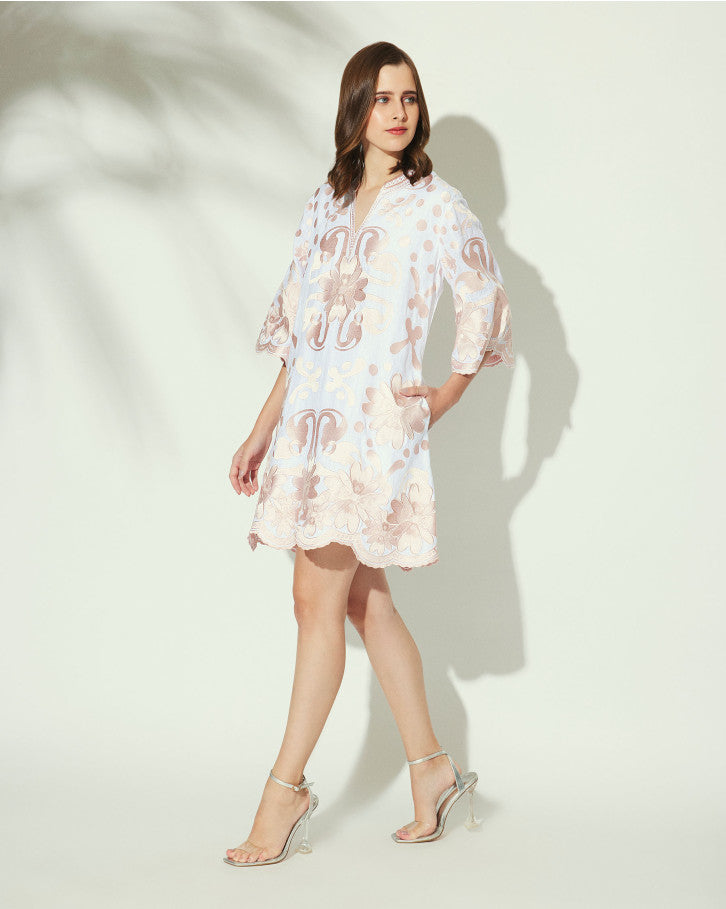 Frosted Lea Linen Dress