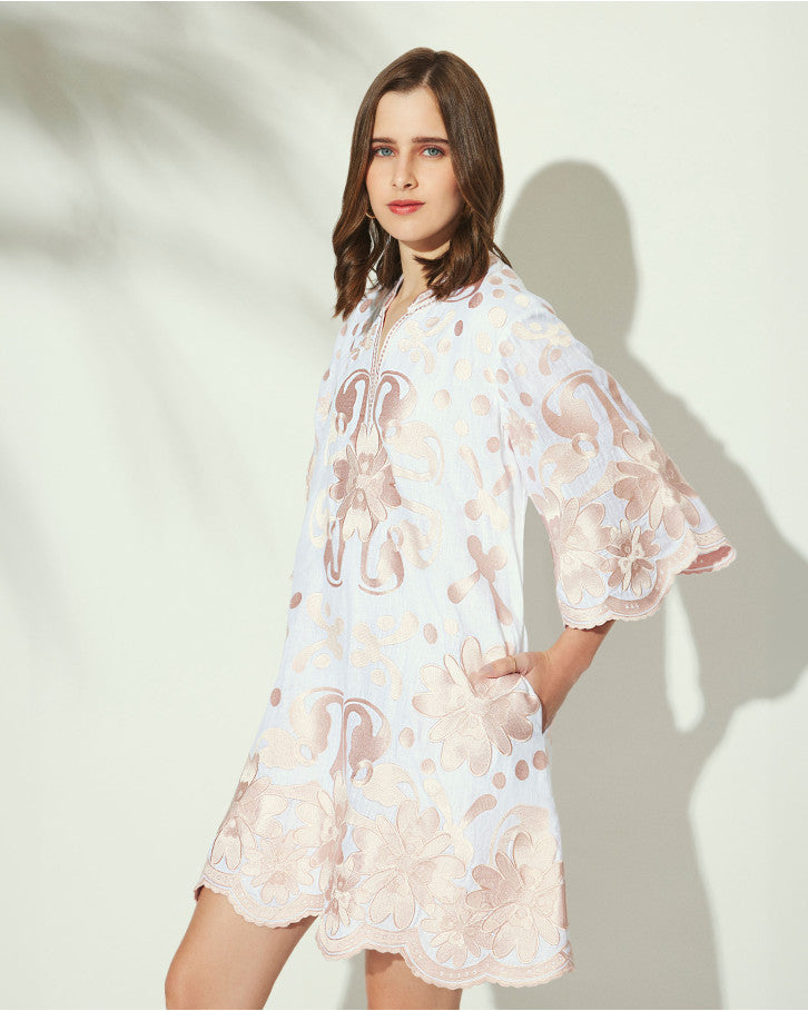 Frosted Lea Linen Dress