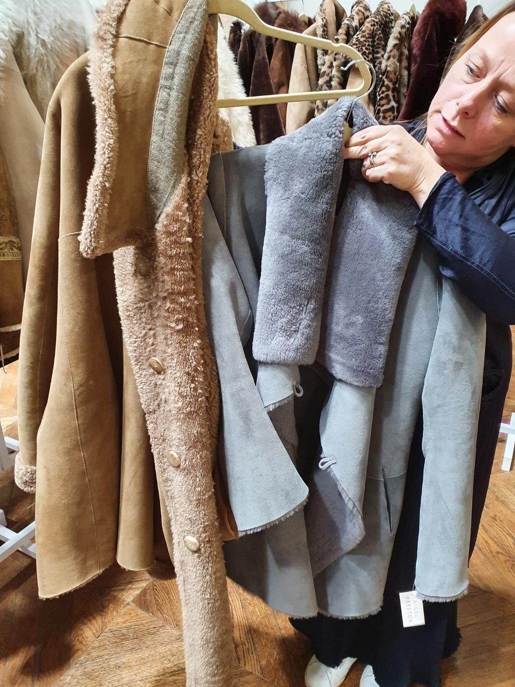 Sherling Coat camello 719V-Diamond