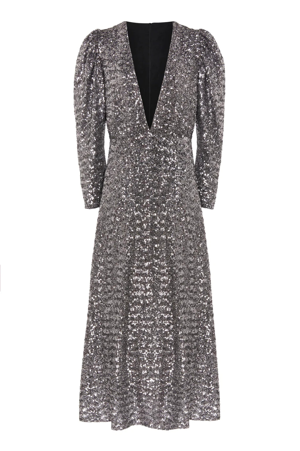 Bernadette V-Neck Sequin Midi Dress