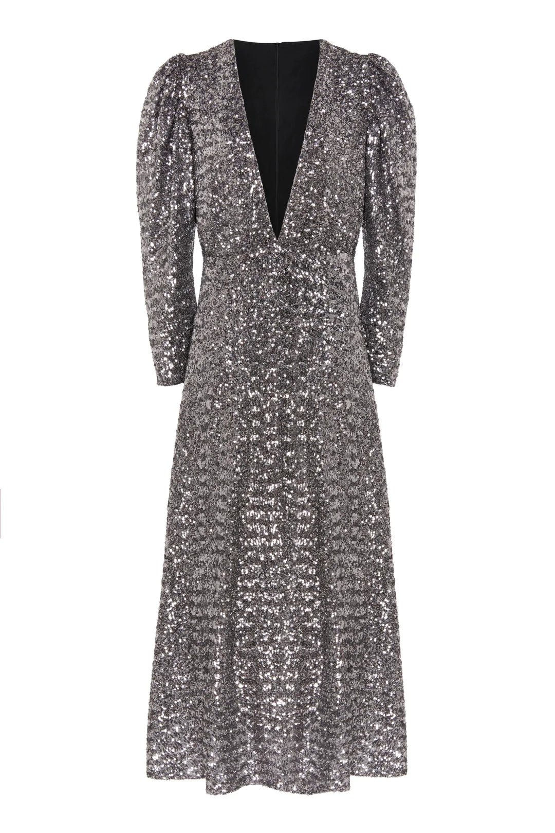 Bernadette V-Neck Sequin Midi Dress