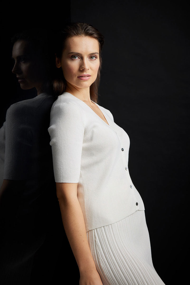 Cardigan With Short Sleeves