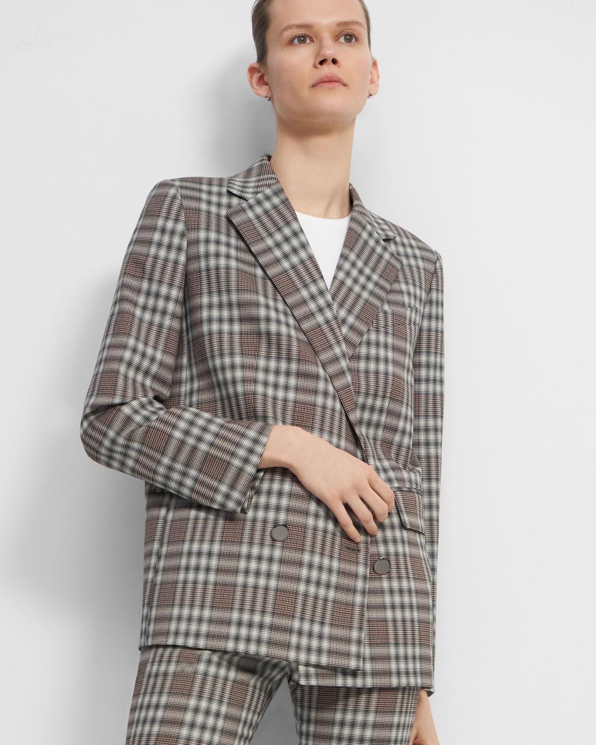 Piazza Jacket In Plaid Wool
