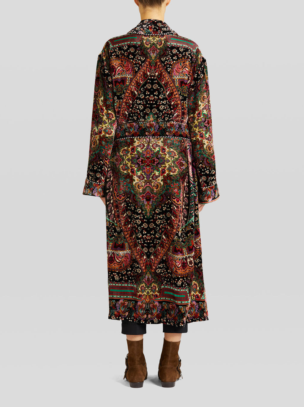 Velvet Floral Coat Multi