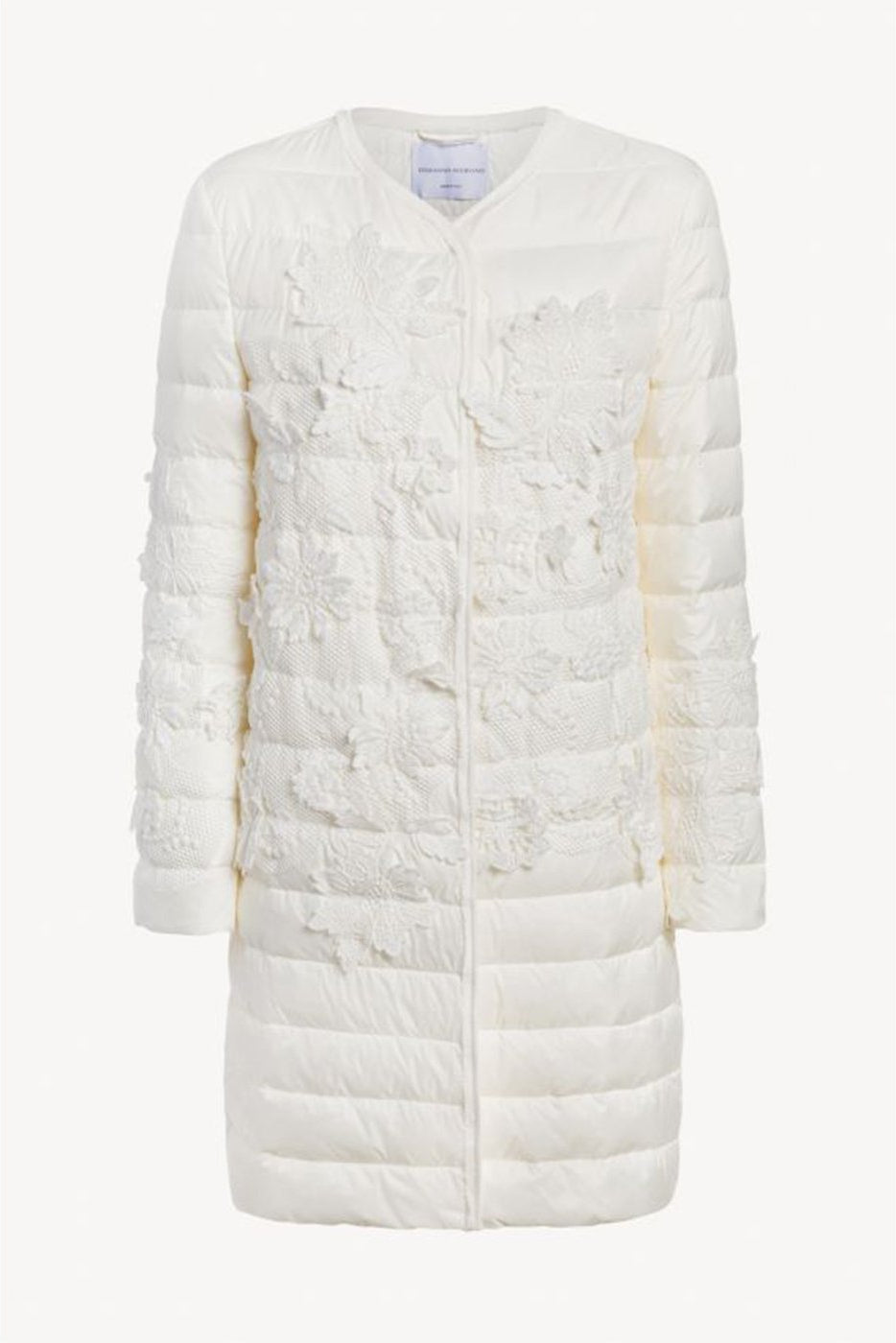 Lightweight Down Jacket With Lace Detail