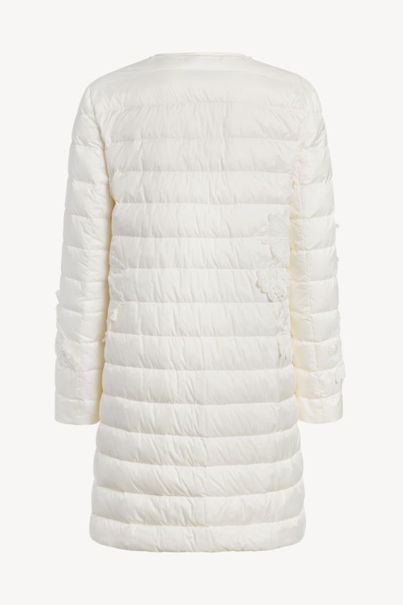 Lightweight Down Jacket With Lace Detail