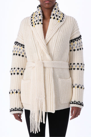 Cardigan with Bead Embroidery