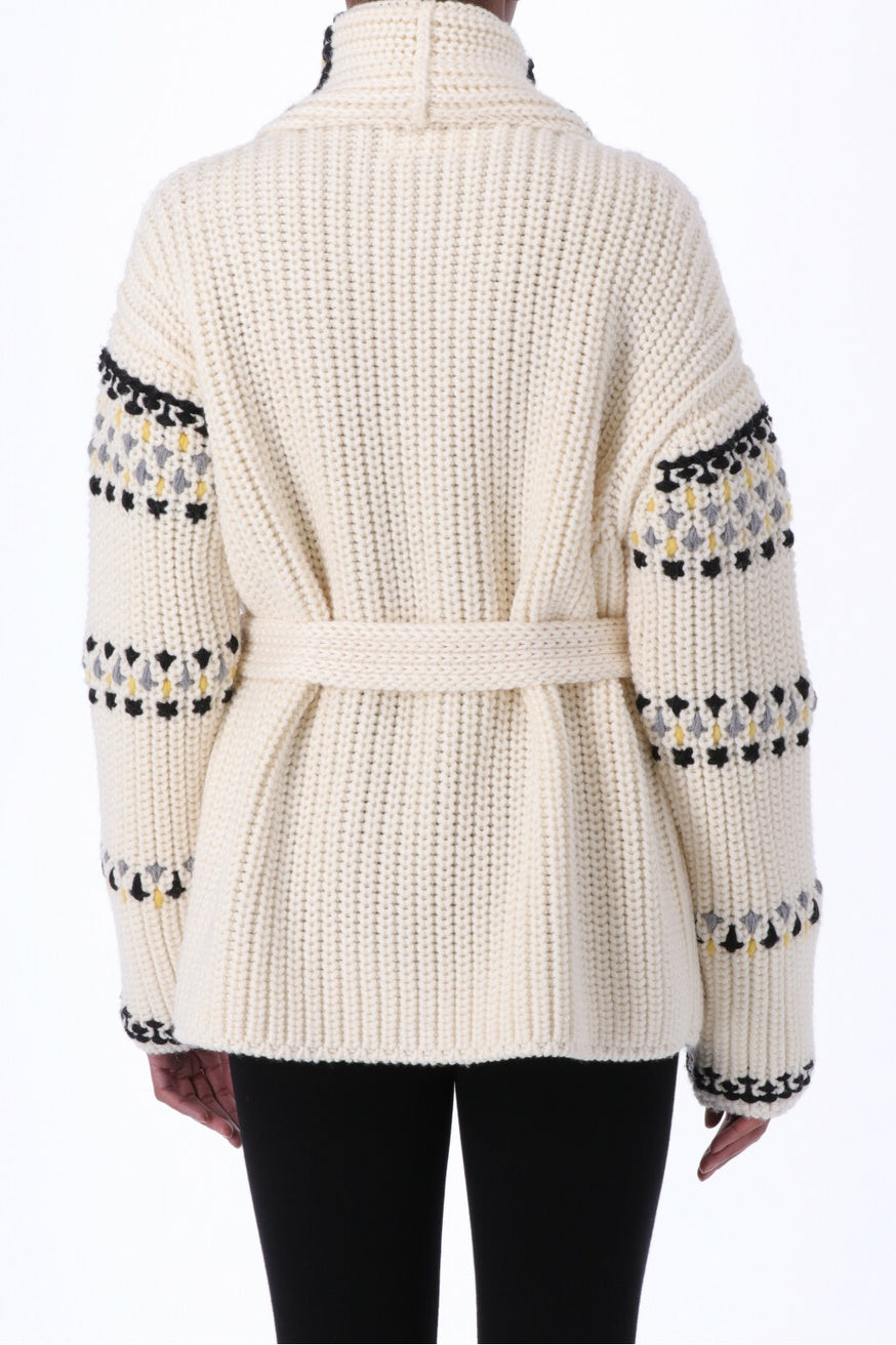 Cardigan with Bead Embroidery