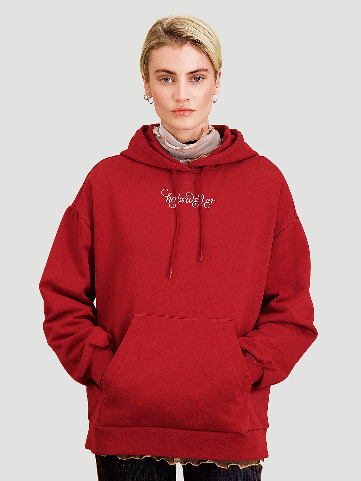 Placebo Hoodie Burgundy Flower Print