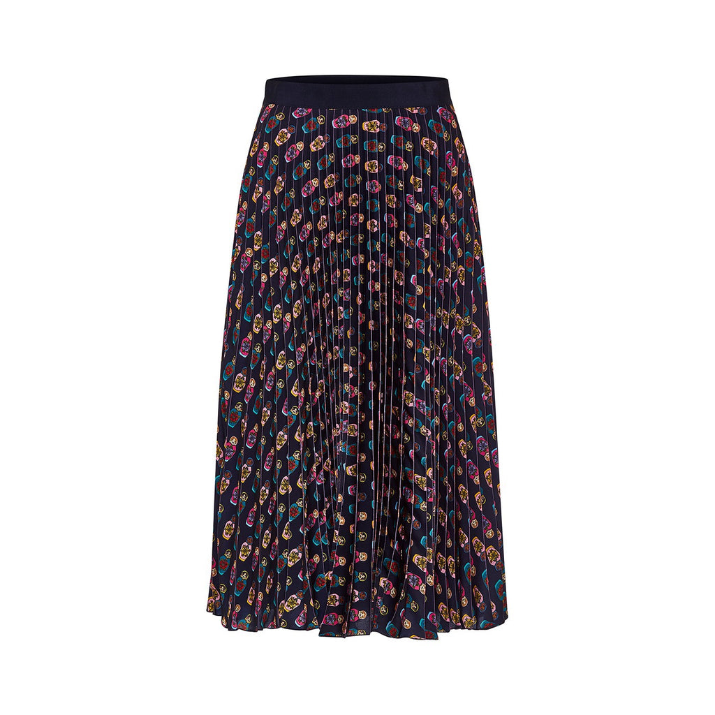 Printed Maxi Plissee Skirt