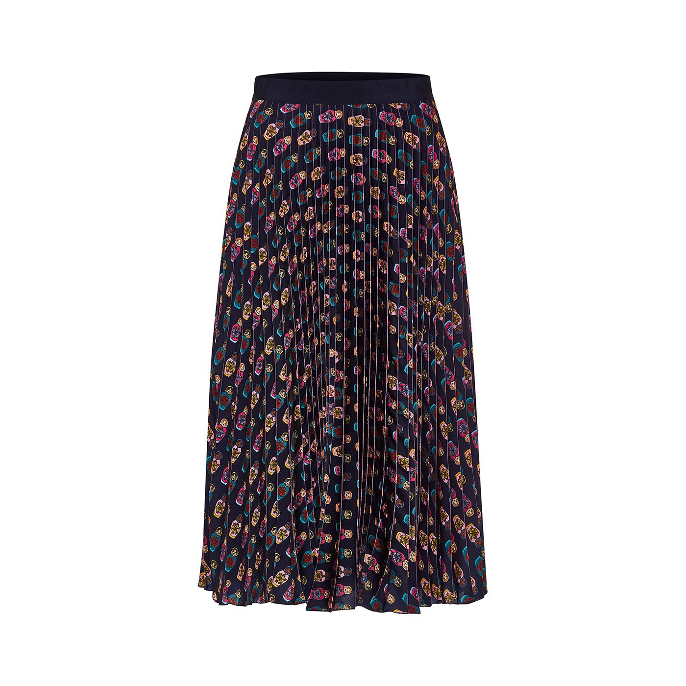 Printed Maxi Plissee Skirt