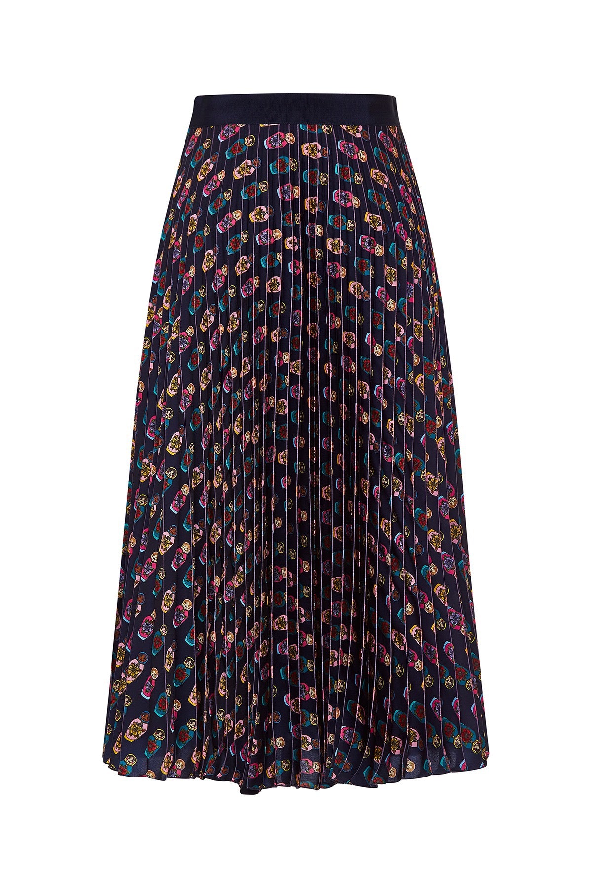 Printed Maxi Plissee Skirt