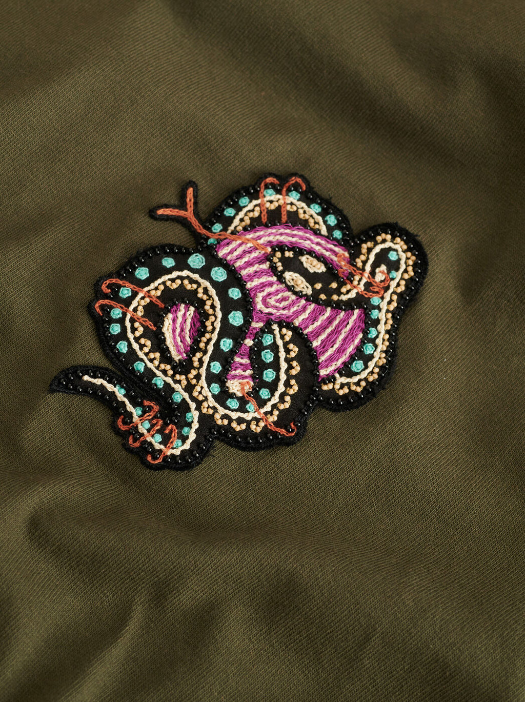 Cotton T-Shirt with Embroidery Detail