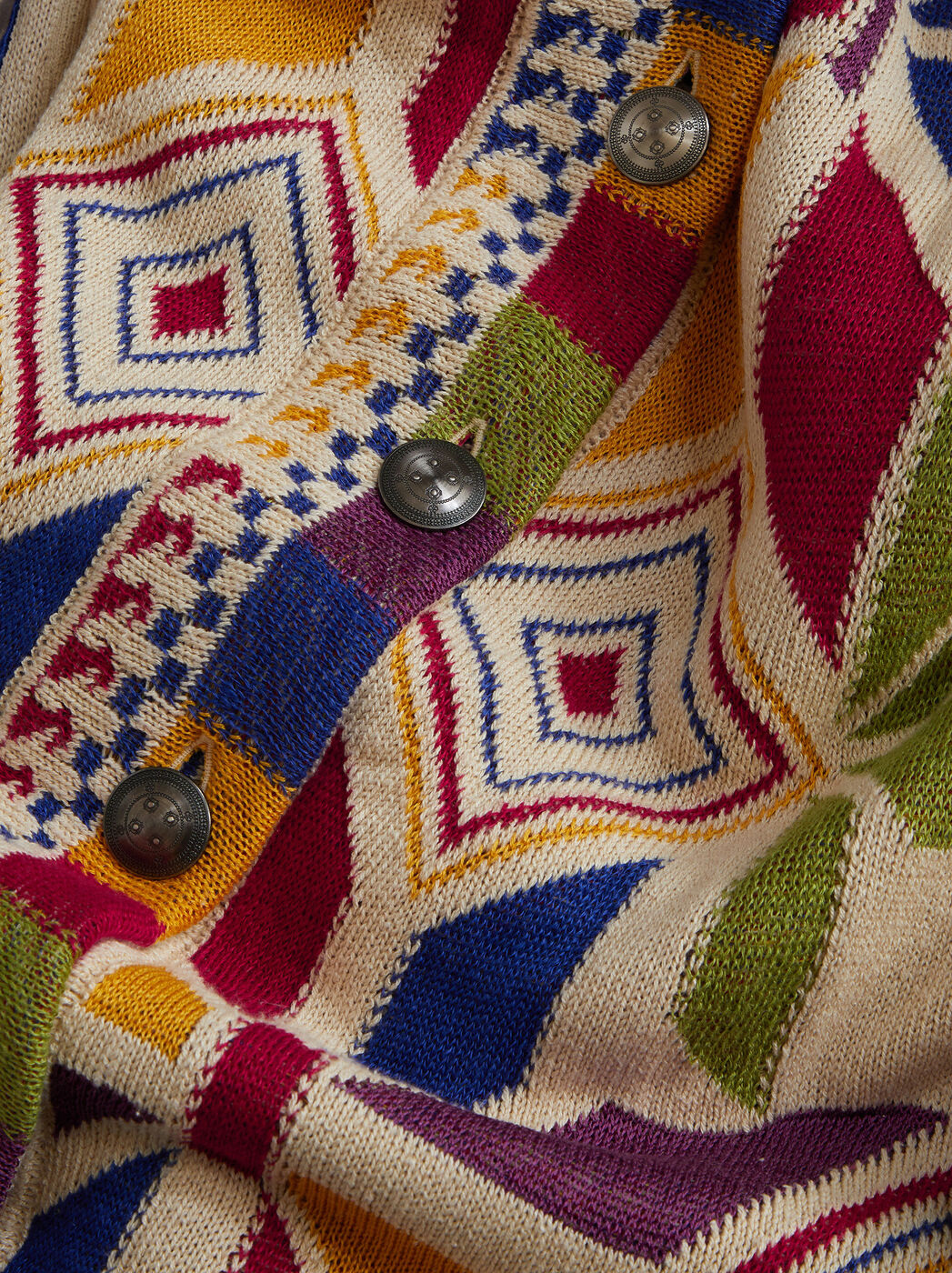 Jacquard Knit Coat
