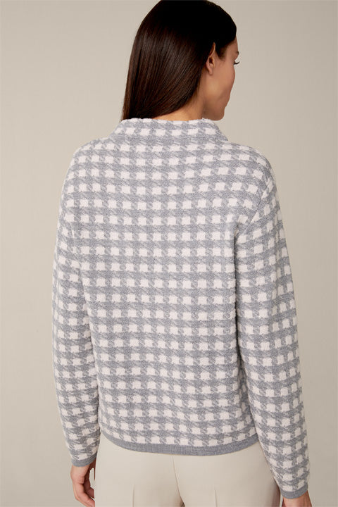 Strick-Pullover mit Stehkragen