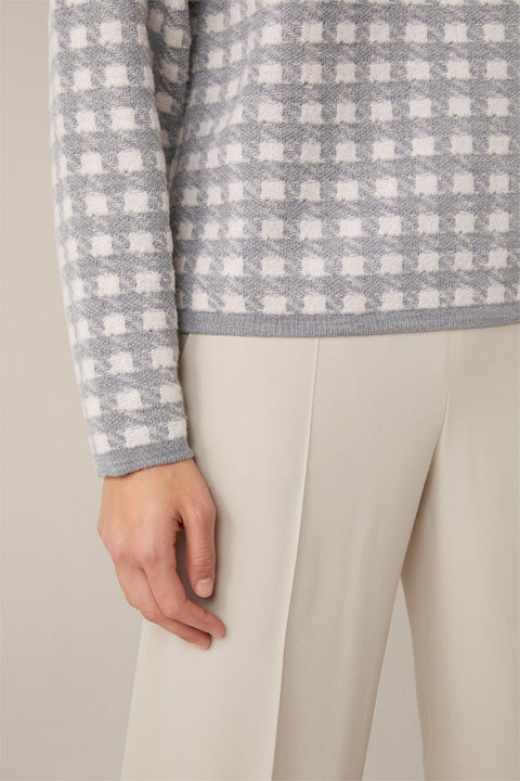 Strick-Pullover mit Stehkragen