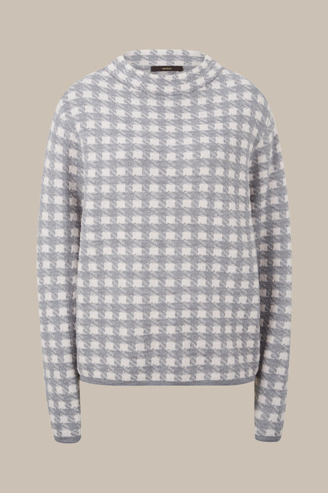 Strick-Pullover mit Stehkragen