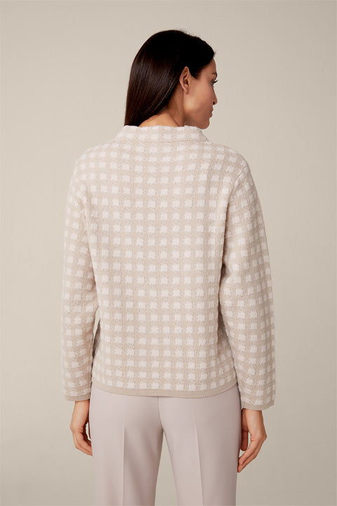 Strick-Pullover mit Stehkragen