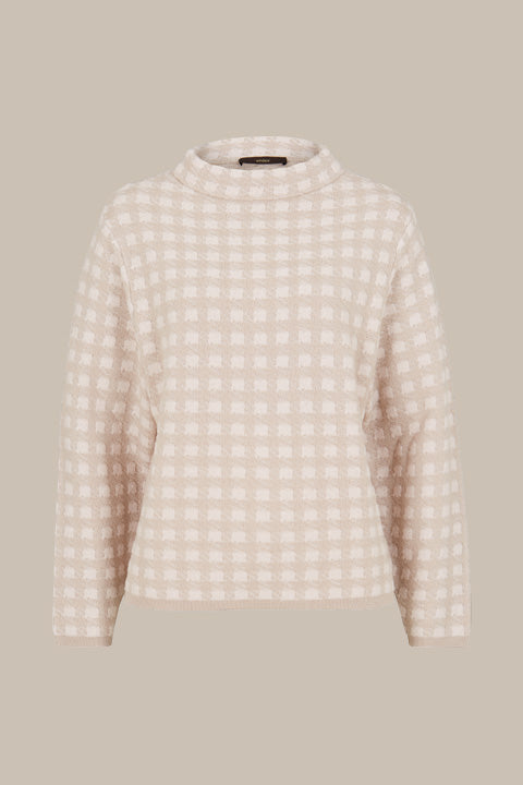 Strick-Pullover mit Stehkragen