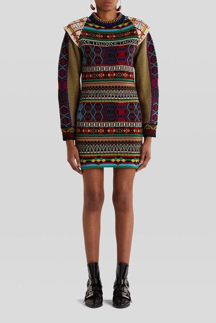 Jacquard Knit Dress