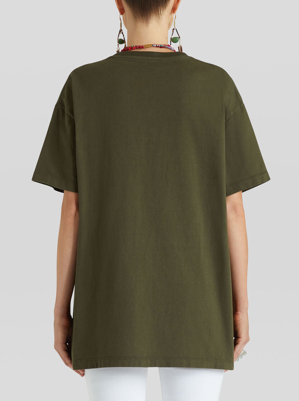 Cotton T-Shirt with Embroidery Detail