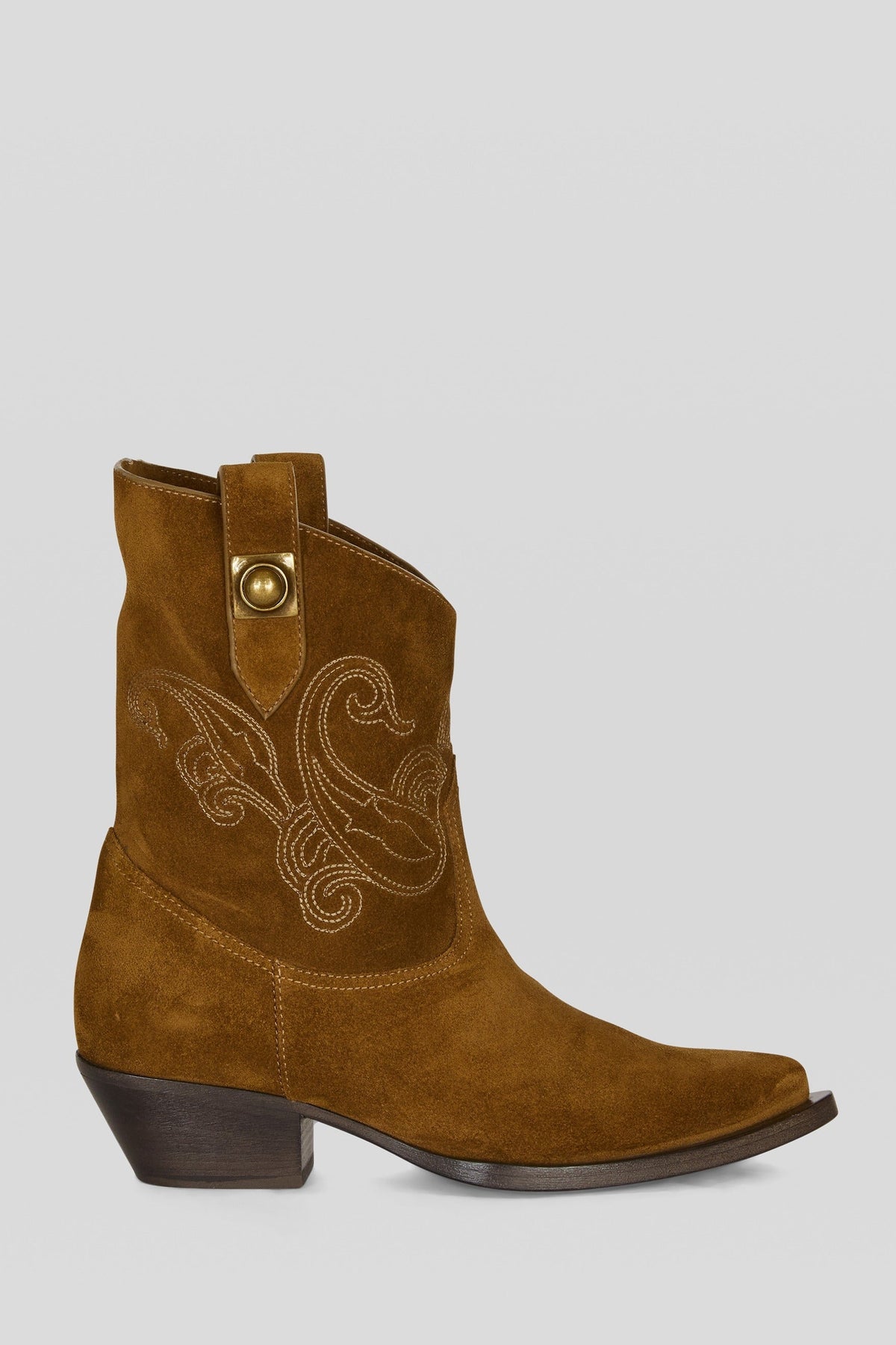 Leather Boots with Embroidery