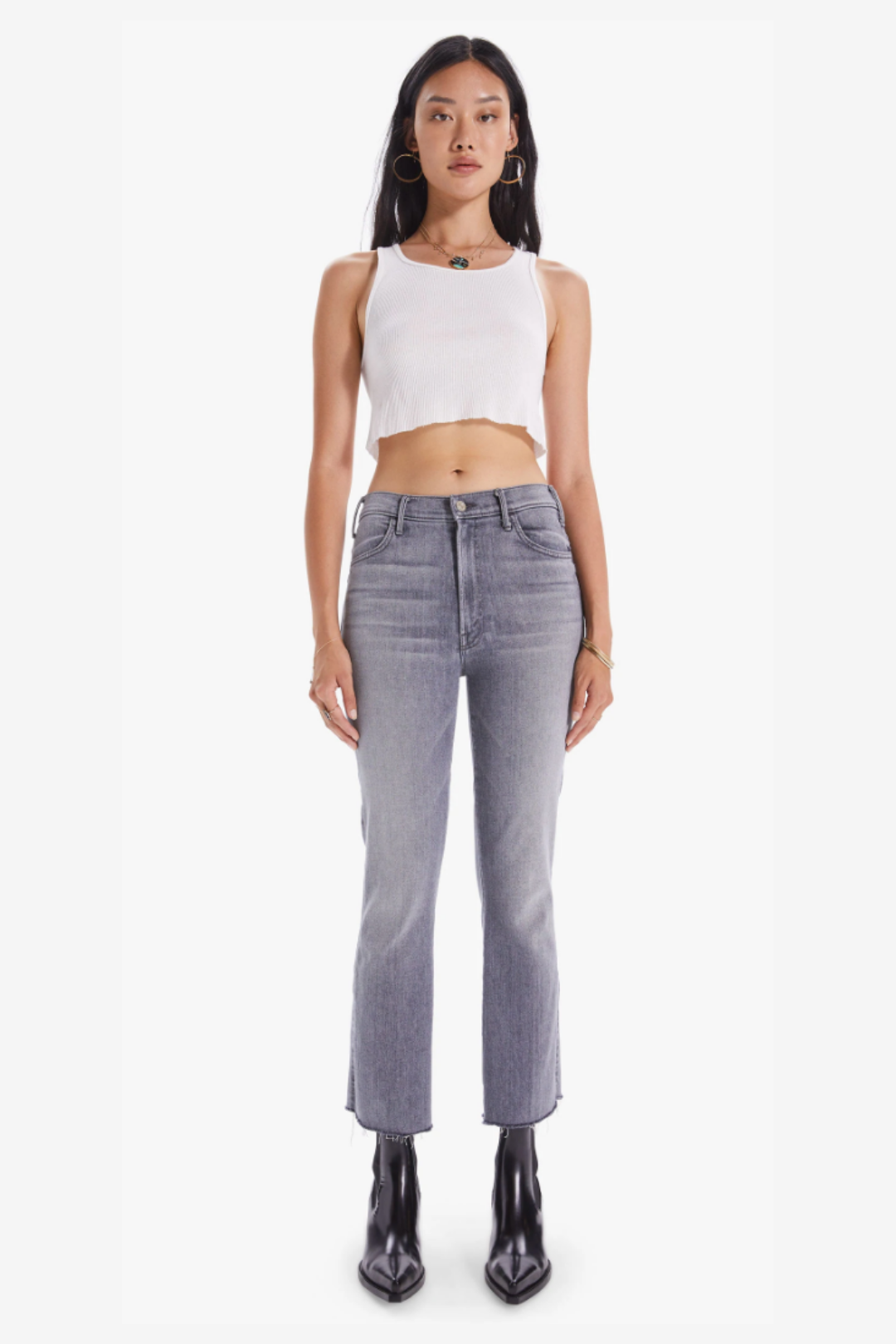 Hustler Ankle Fray Grey