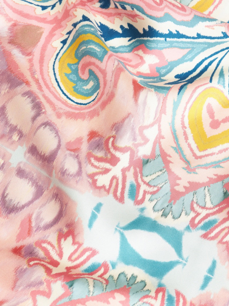 Pink Paisley Silk Kimono