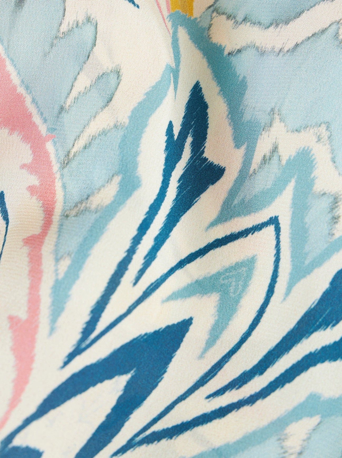 Silk V-Neck Dress with Flowy Sleeves