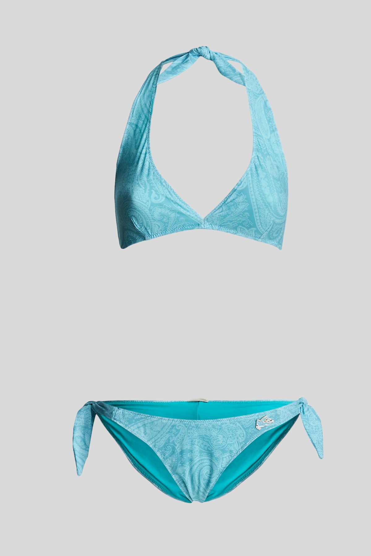 Blue Bikini with Paisley Sunburst Print