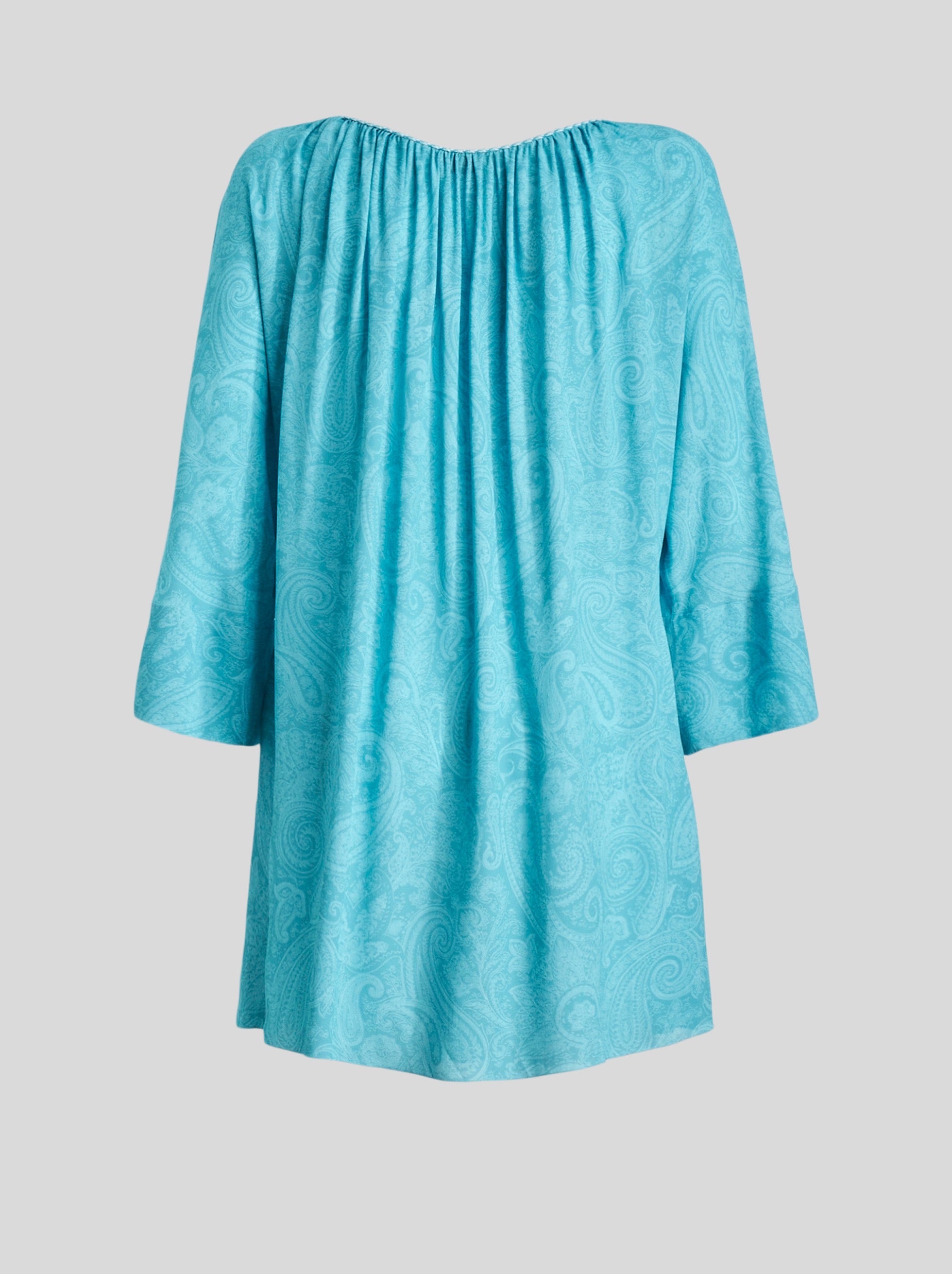 Blue Paisley Print Blouse