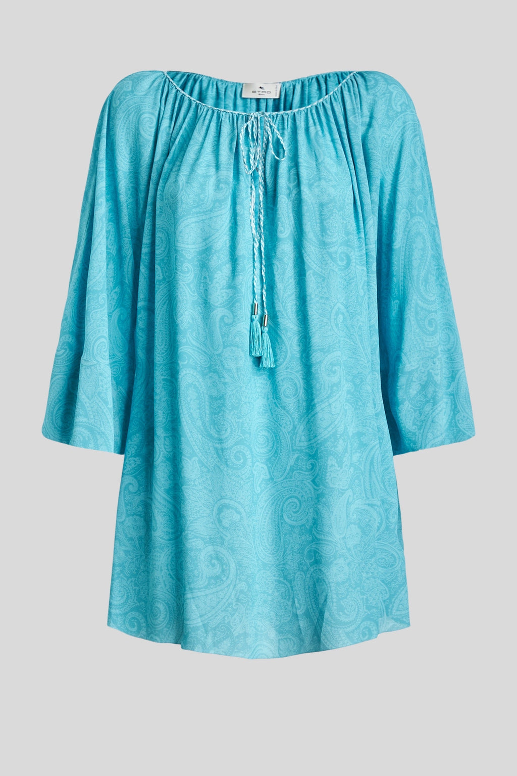 Blue Paisley Print Blouse