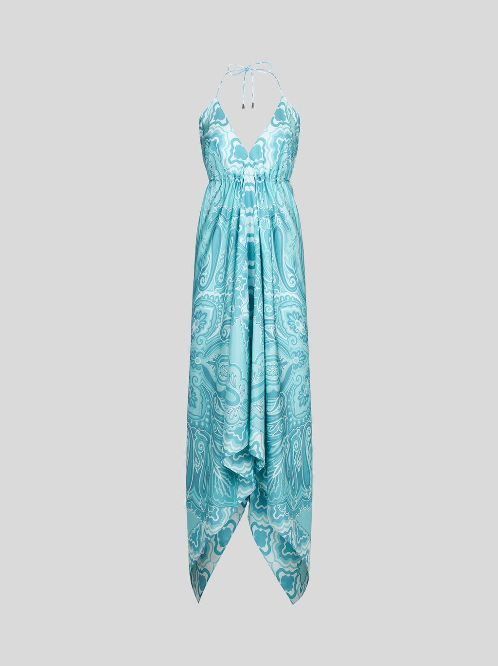 Dress with Tonal Paisley Pattern