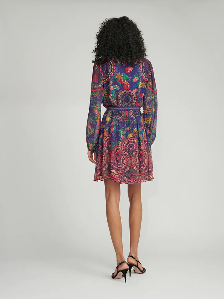 Tilly Ruffle C Dress in Crystal Sakura Print