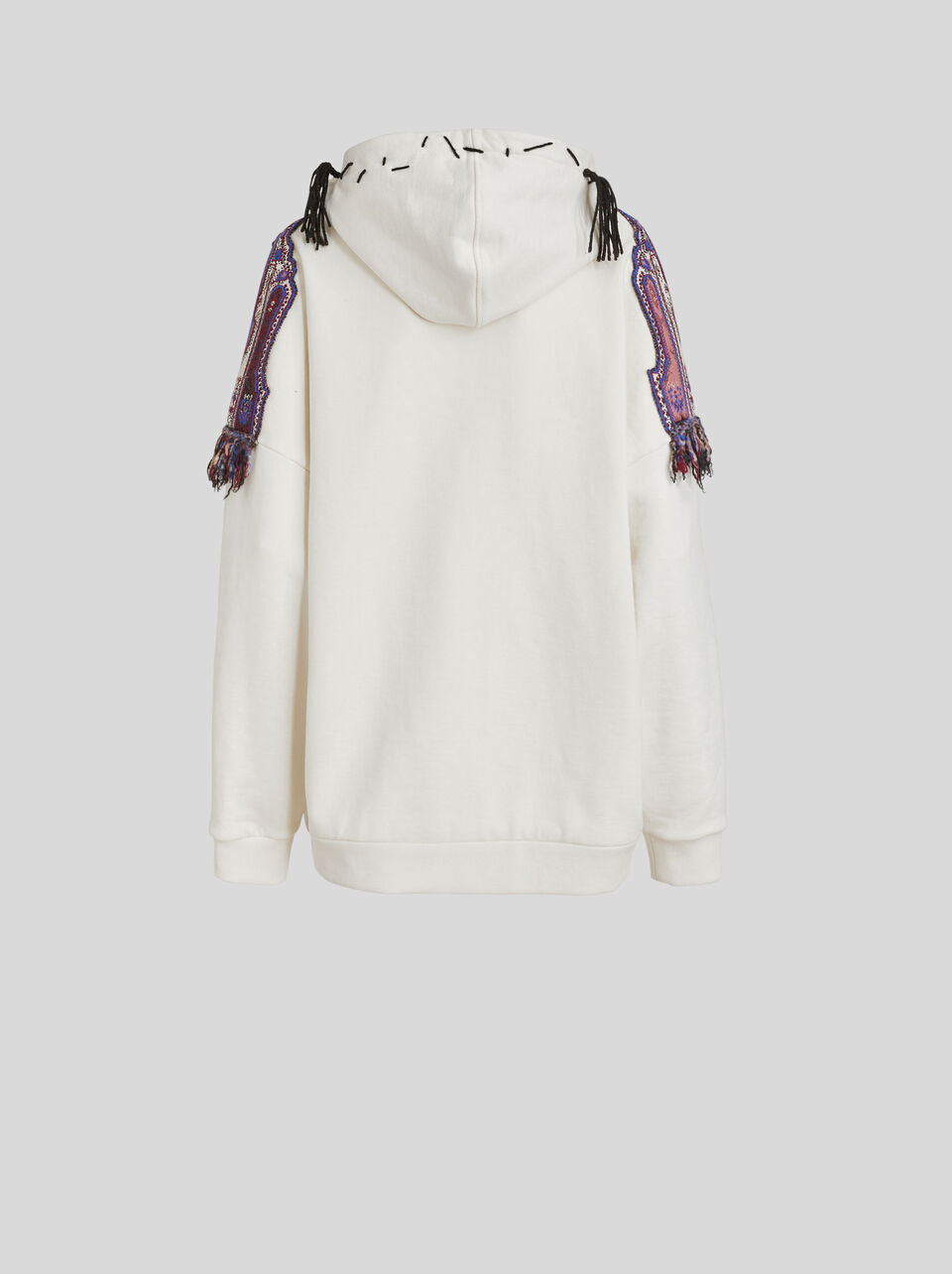 Sweatshirt with Patch and Tassels