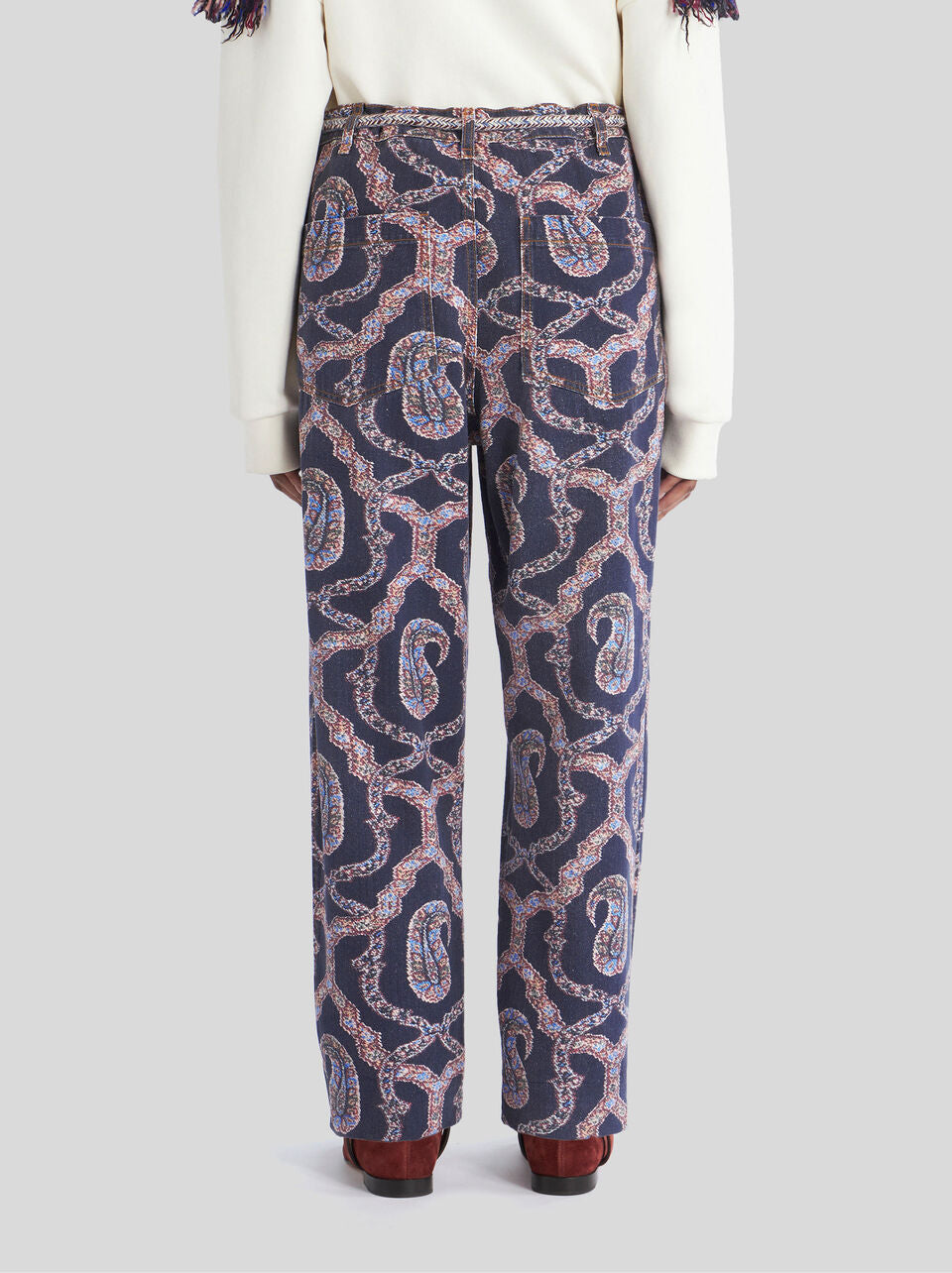 Paisley Denim Trousers