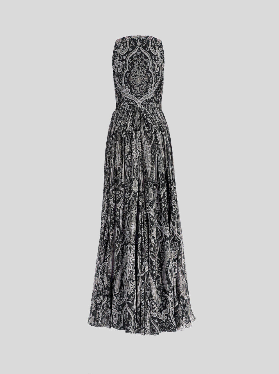 Paisley Silk Chiffon Dress