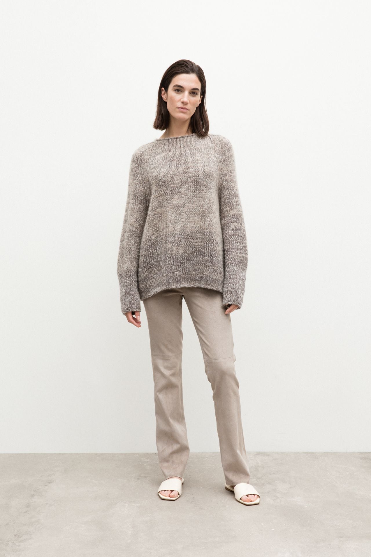 Paisley Velours Leather Pants