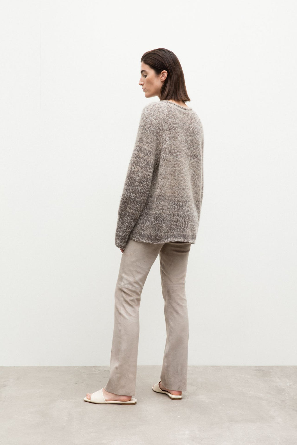 Paisley Velours Leather Pants