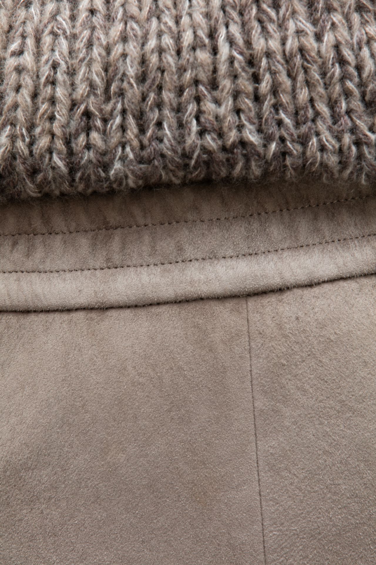 Paisley Velours Leather Pants