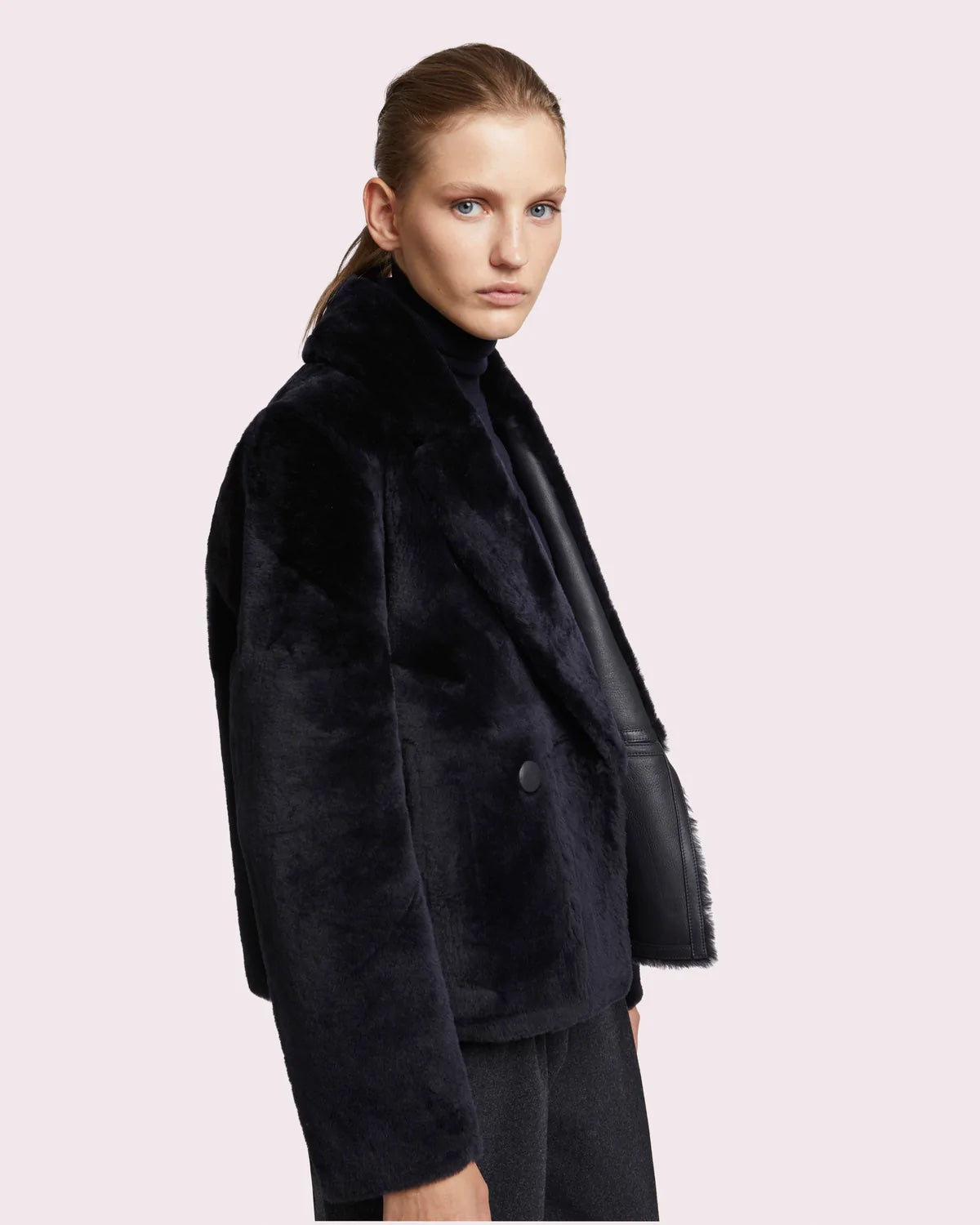 Short Jacket in Merino Lambskin